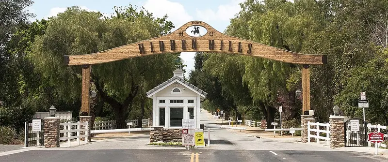 Long Valley Road gate, Hidden Hills, California