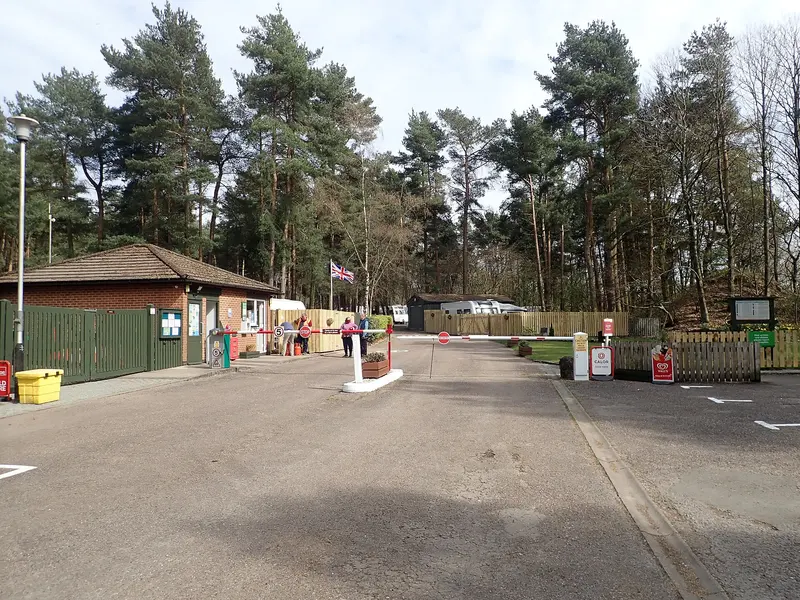 Entrance to Carsington Water Caravan Club site