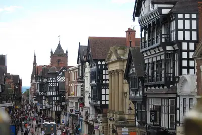 Eastgate Street from the City Wall, Chester