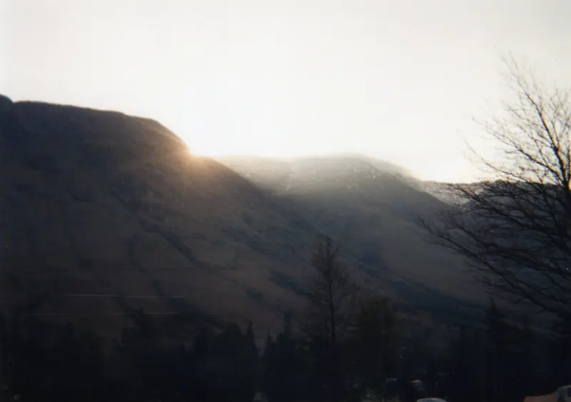 Sunrise from the Glen Nevis Campsite