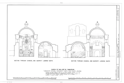 San Jose de Tumacacori (Mission, Ruins), Tubac, Santa Cruz County, AZ HABS ARIZ,12-TUBA.V,1- (sheet 9 of 11)