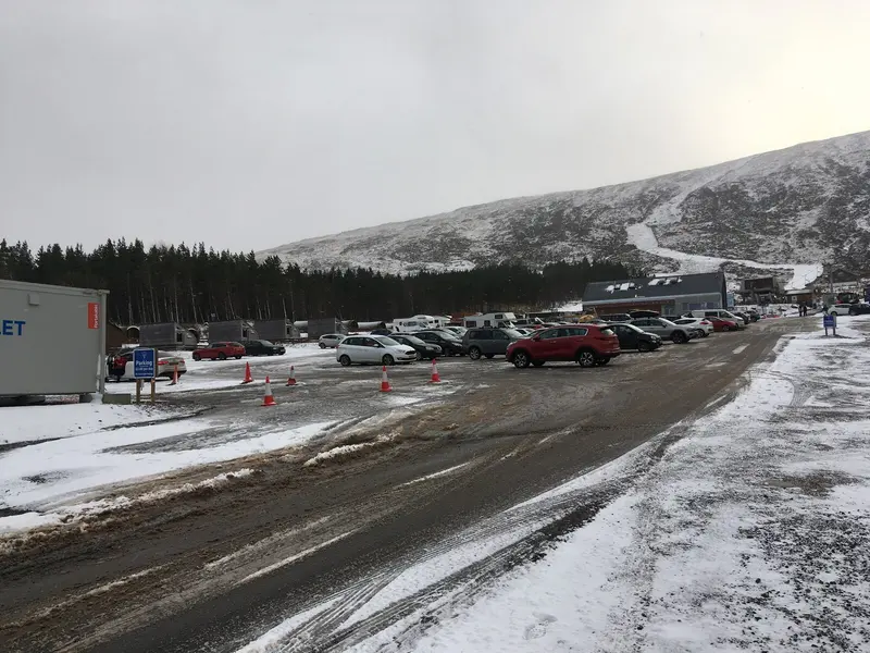 Parking area for Glencoe Mountain Resort