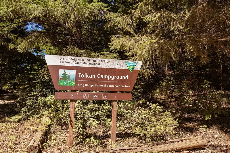 Tolkan Campground Sign - Bureau of Land Management, California