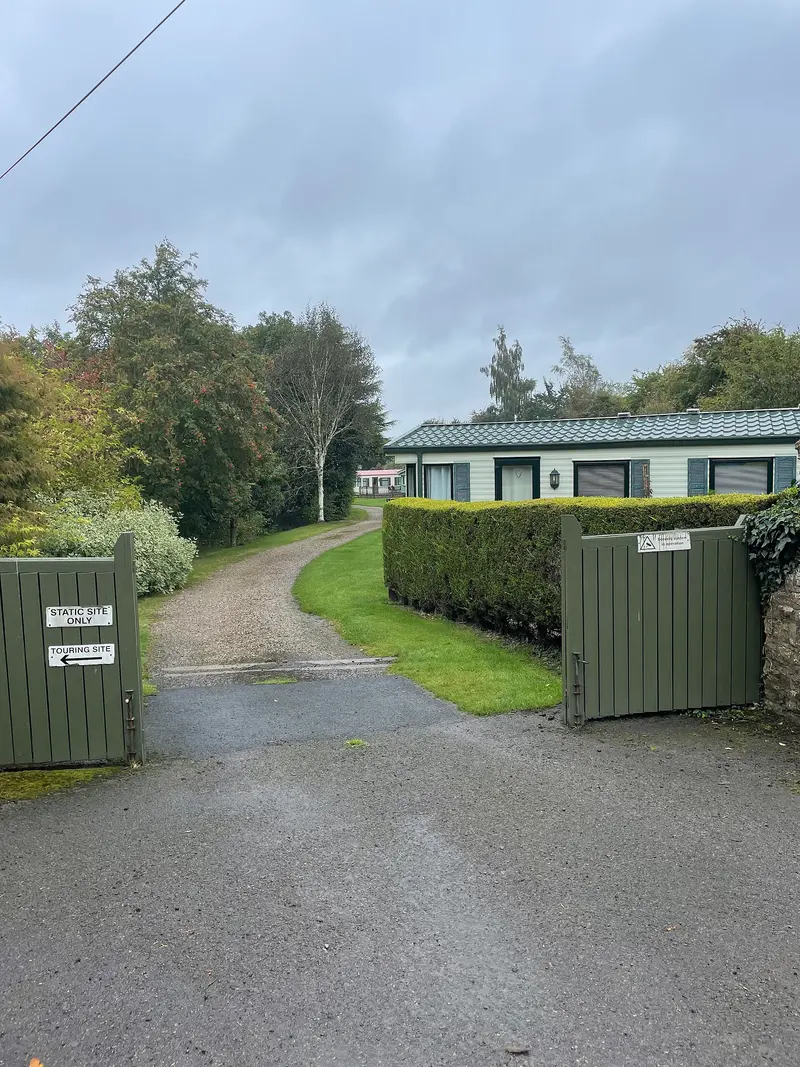 Static caravan site at Pecknell Farm