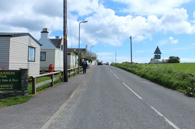 Road Passing Clashwhannon Holiday Park, Drummore