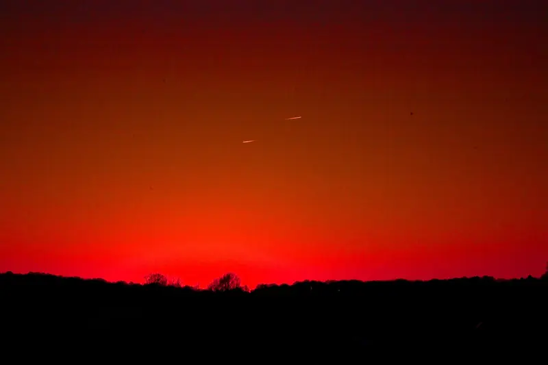 Sunset over Wharton Park Bewdley, about 0.3 km from Hopleys Family Camping