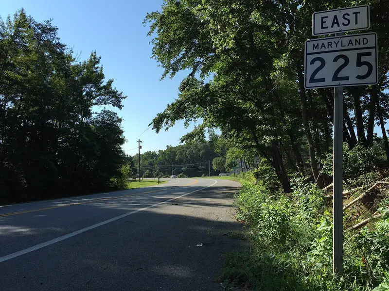 09 32 54 View east along Maryland State Route 225 (Hawthorne Road) at Maryland State Route 210 (Indian Head…