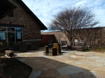 Benbrook Public Library Courtyard