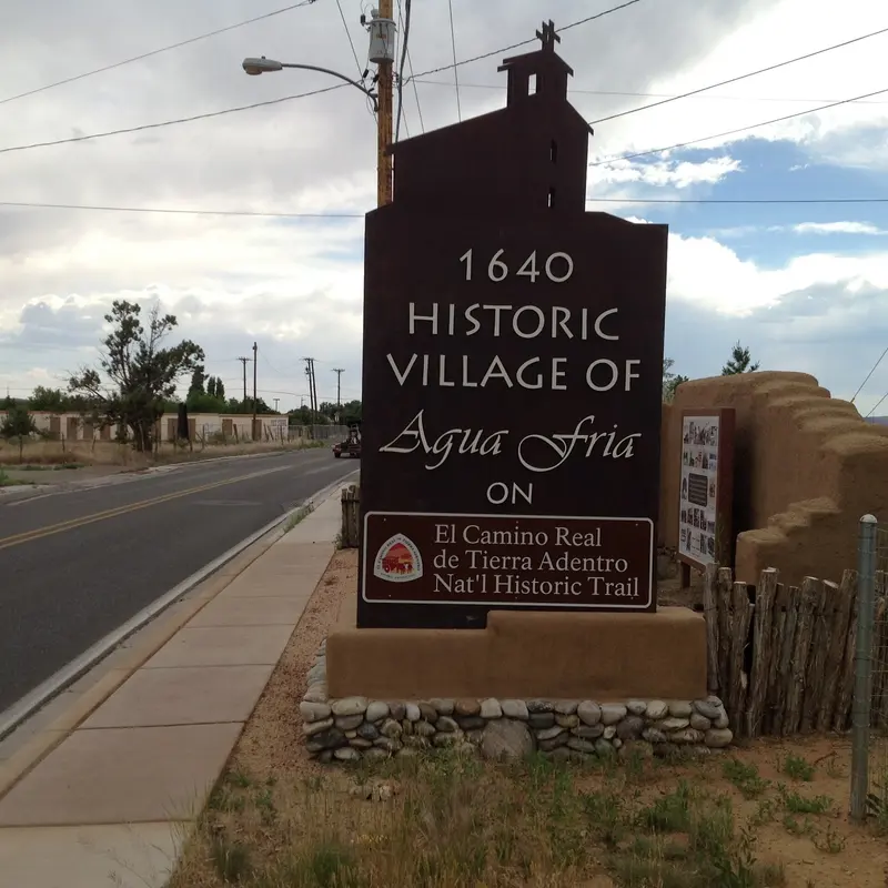 NTIR Sign entering the Historic Village of Agua Fria in Santa fe, NM (efde6b0c-fff1-402f-a2df-9c36a4dc53bd)