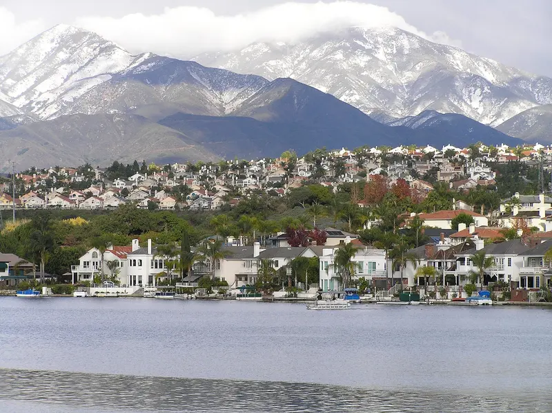 Snow at Lake Mission Viejo