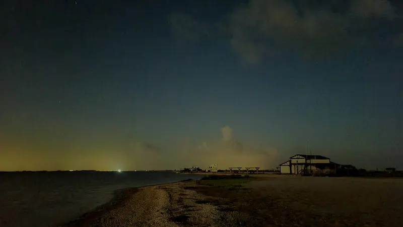 Bird Island Basin Campground at Padre Island National Seashore at dawn