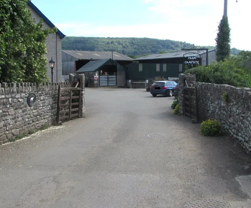 Entrance to Talybont Farm Campsite, Talybont-on-Usk