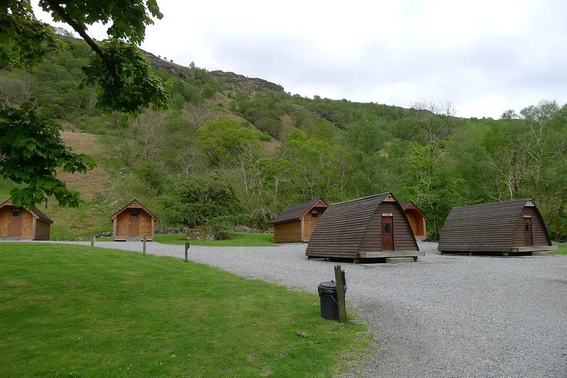 Camping cabins at Beinglas Farm