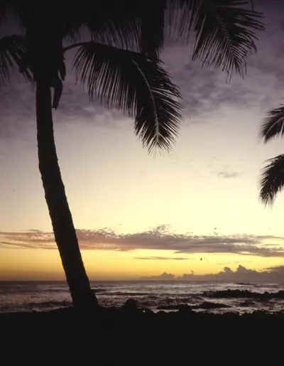 Sunset in Kauai, Hawaii, near Kekaha-Waimea