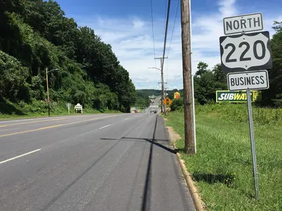 11 58 21 View north along U.S. Route 220 Business (Memorial Boulevard) between Harris Court and Commonwealth…