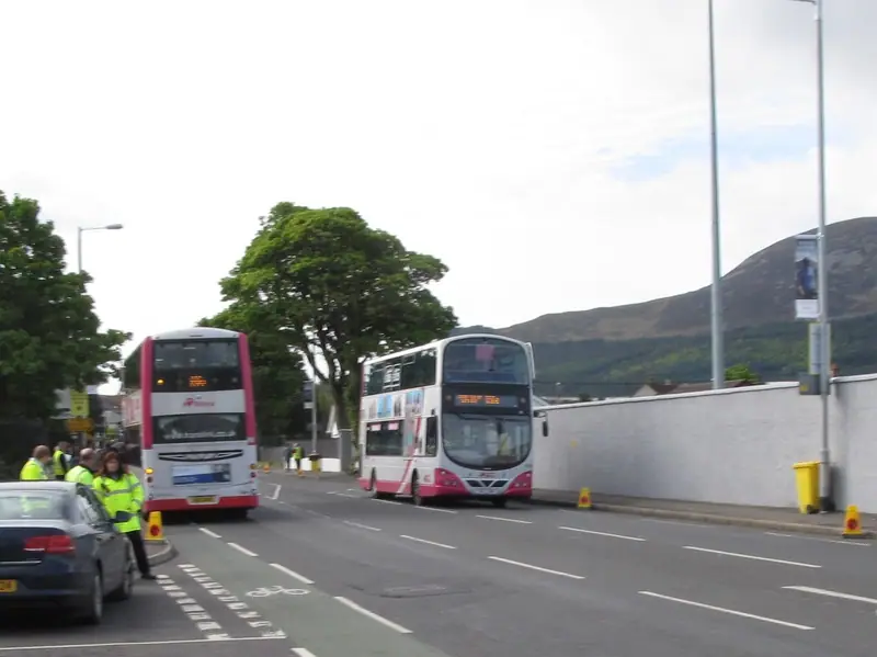 Belfast Metro buses in Newcastle